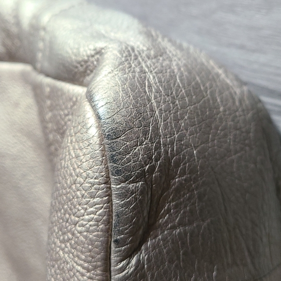 🌟Rare🌟Coach Pewter Color Leather Large Hobo Bag - Picture 5 of 14